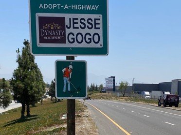 Jesse Gogo Adopt-A-Highway sign at Citrus Ave (Fontana) WB & EB